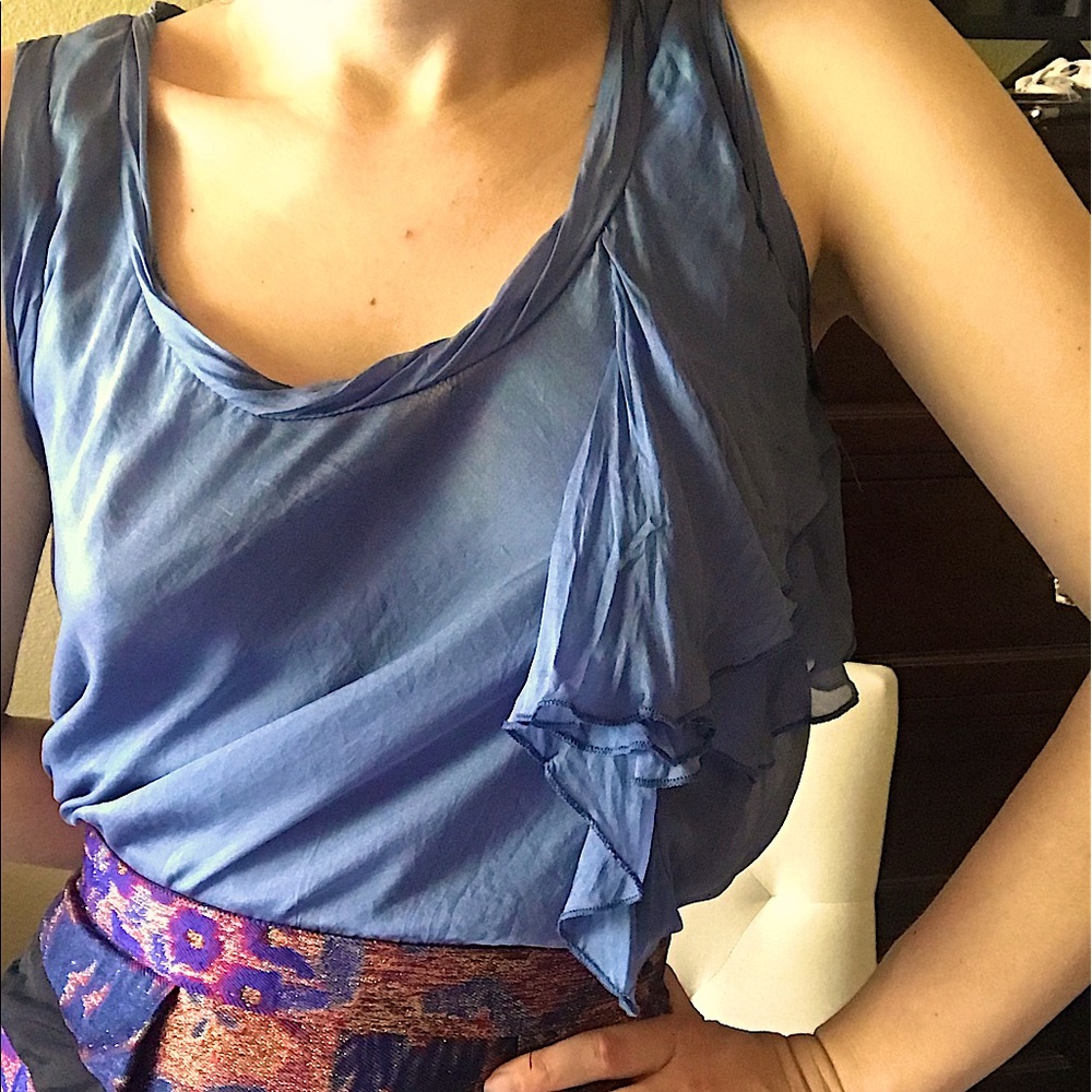 LAST CHANCE Lace & Frill Silk Blouse